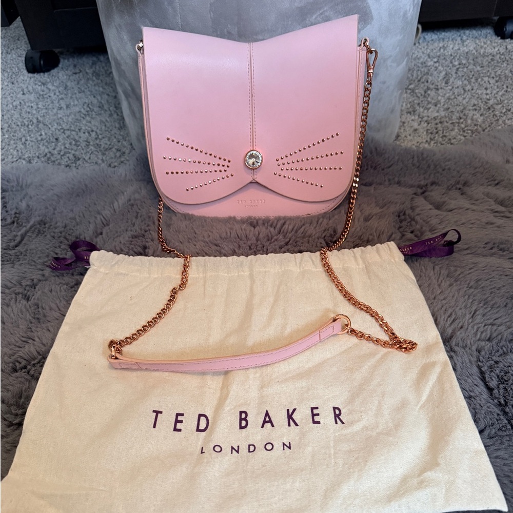 Ted Baker Blush Pink Handbag with Gold Chain